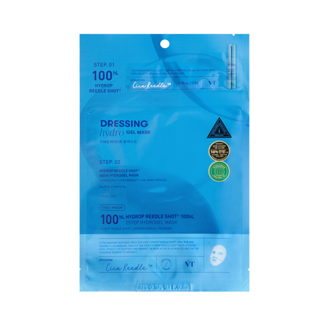 Двоетапна гідрогелева маска для обличчя VT Cosmetics (1ea) Hydrop Reedle Shot 100hl 2step Hydrogel, фото 1